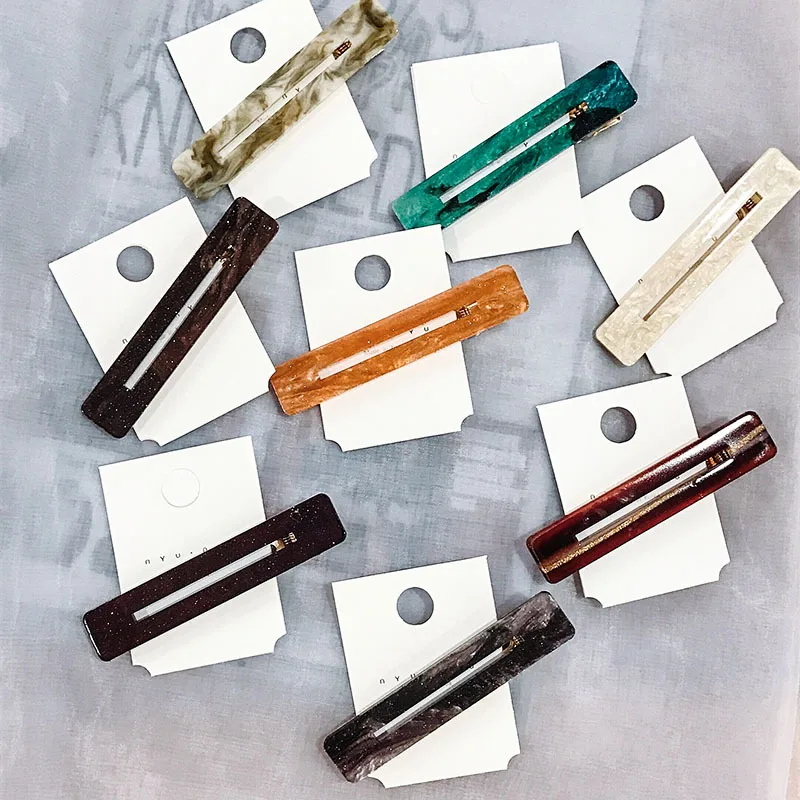2019 Women Acetic Acid Hair Clips Hairpins Acrylic Print Rectangle Geometric Hairclip Barrettes Girls Hairgrips Hair Accessories
2019 Women Acetic Acid Hair Clips Hairpins Acrylic Print Rectangle Geometric Hairclip Barrettes Girls Hairgrips Hair Accessories