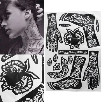 1pc Hot Waterproof Henna Glitter Paste Papers Temporary Fake Tattoo Stencils Indian Women Body Hands Art Painting Templates
1pc Hot Waterproof Henna Glitter Paste Papers Temporary Fake Tattoo Stencils Indian Women Body Hands Art Painting Templates