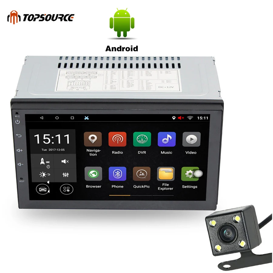 TOPSOURCE 7003 2 Din 7'' Car Radio Player Android 1G/16G GPS Navigation Bluetooth Car MP5 Player Rear View Camera WiFi
TOPSOURCE 7003 2 Din 7'' Car Radio Player Android 1G/16G GPS Navigation Bluetooth Car MP5 Player Rear View Camera WiFi