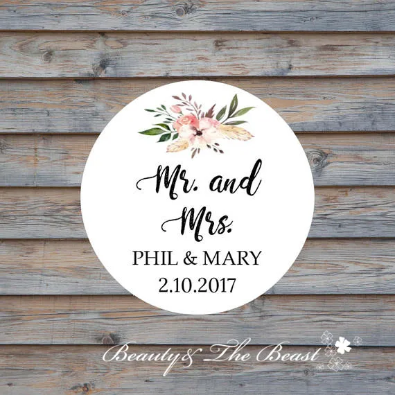 Personalized MR & MRS Wedding Bottle Sticker,Cupcake Toppers,Wedding Favors Tags ,Lables, Candy Box Tags CUSTOM Wedding Sticker
Personalized MR & MRS Wedding Bottle Sticker,Cupcake Toppers,Wedding Favors Tags ,Lables, Candy Box Tags CUSTOM Wedding Sticker