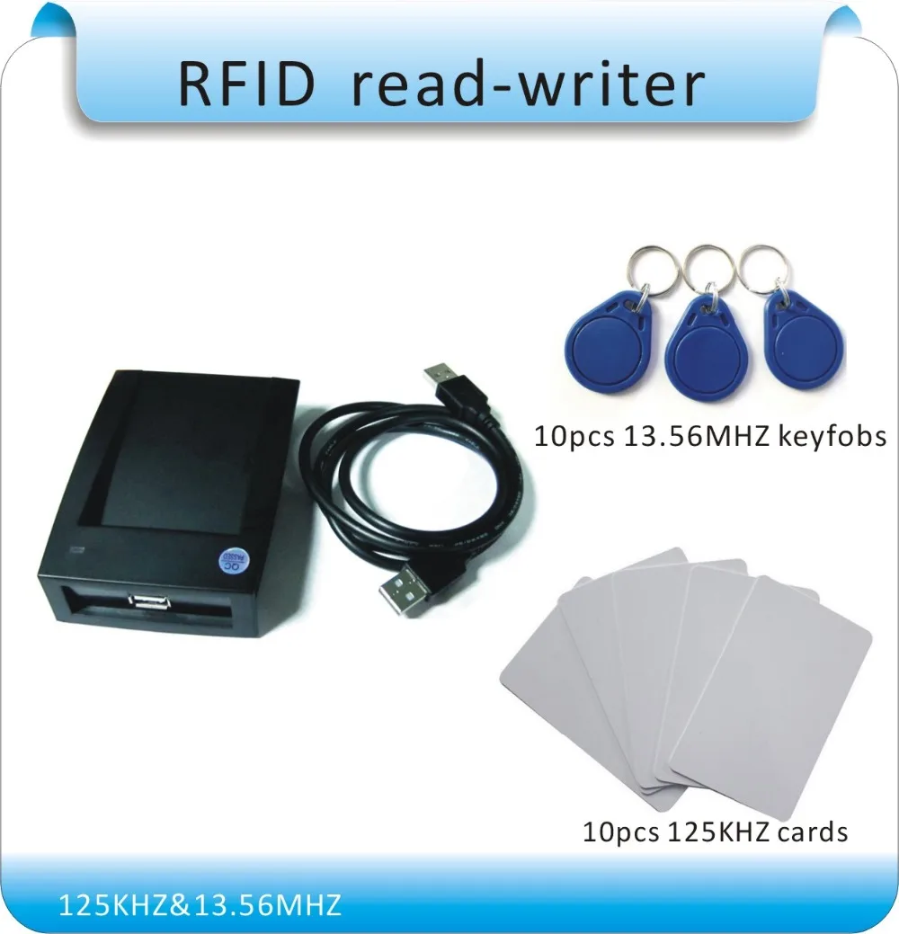 Free shipping 125KHZ & 13.56MHZ two working frequency RFID reader / USB port no drive , output format TXT
Free shipping 125KHZ & 13.56MHZ two working frequency RFID reader / USB port no drive , output format TXT