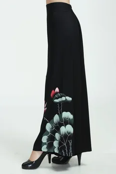 Fashion black Chinese Cotton Hand-Made Painted Women's Elastic Waist Trousers Pants Flares water lily WP002
Fashion black Chinese Cotton Hand-Made Painted Women's Elastic Waist Trousers Pants Flares water lily WP002