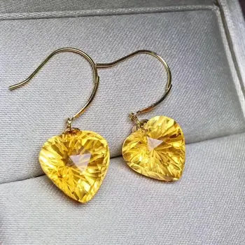 Fidelity natural 10mm yellow crystal drop earrings 18k yellow gold buckle heart fine jewelry for women party Natural gemstone
Fidelity natural 10mm yellow crystal drop earrings 18k yellow gold buckle heart fine jewelry for women party Natural gemstone