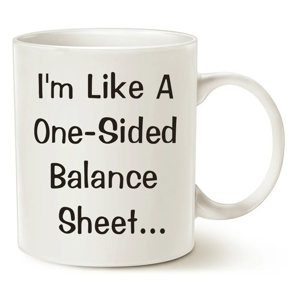 Funny Accountant Pick Up Line Coffee Mugs I'm Like A One-Sided Balance Sheet Best Gifts for Boss
Funny Accountant Pick Up Line Coffee Mugs I'm Like A One-Sided Balance Sheet Best Gifts for Boss