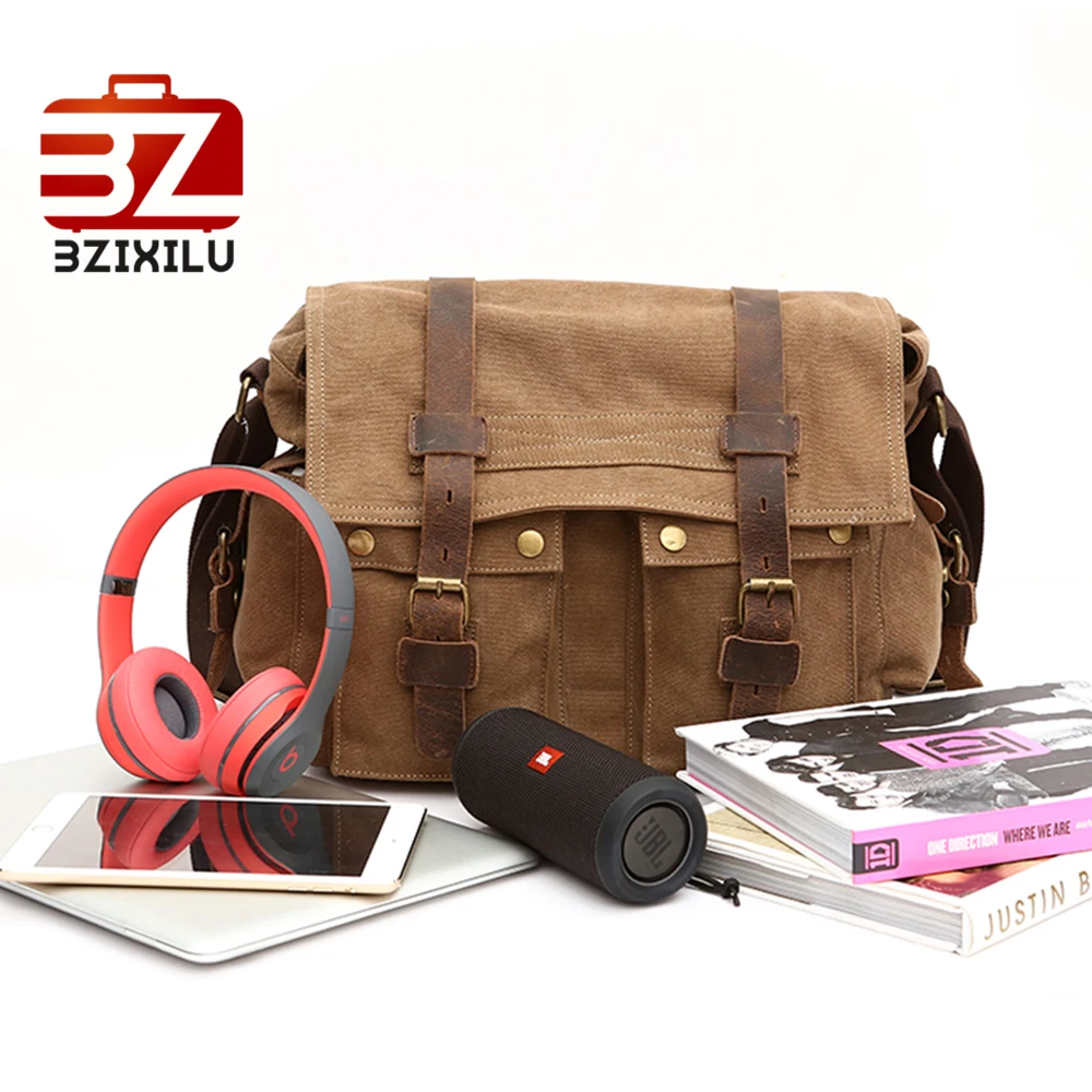 Canvas Leather Men's Shoulder Bags Waterproof Messenger Bags Business Casual for men travel weekend large duffle sling bags New
Canvas Leather Men's Shoulder Bags Waterproof Messenger Bags Business Casual for men travel weekend large duffle sling bags New