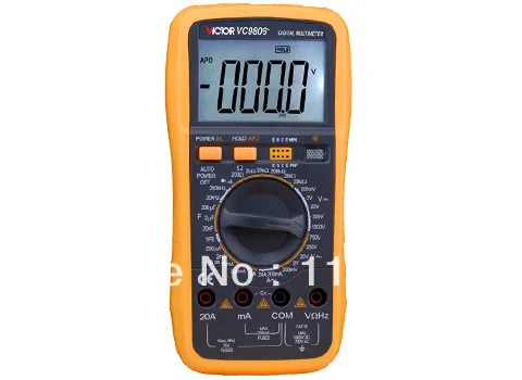 Digital Multimeter/Victor/VC9806+ 3/4 Auto Range Temperature Test Streamline Design & Large LCD Display 
Digital Multimeter/Victor/VC9806+ 3/4 Auto Range Temperature Test Streamline Design & Large LCD Display