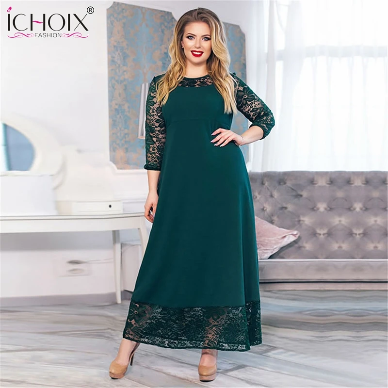 5XL 6XL Women Black Lace Long Dress 2019 High Quality Patchwork Loose Dresses Long Sleeve O-neck Winter Casual Dresses Plus Size
5XL 6XL Women Black Lace Long Dress 2019 High Quality Patchwork Loose Dresses Long Sleeve O-neck Winter Casual Dresses Plus Size