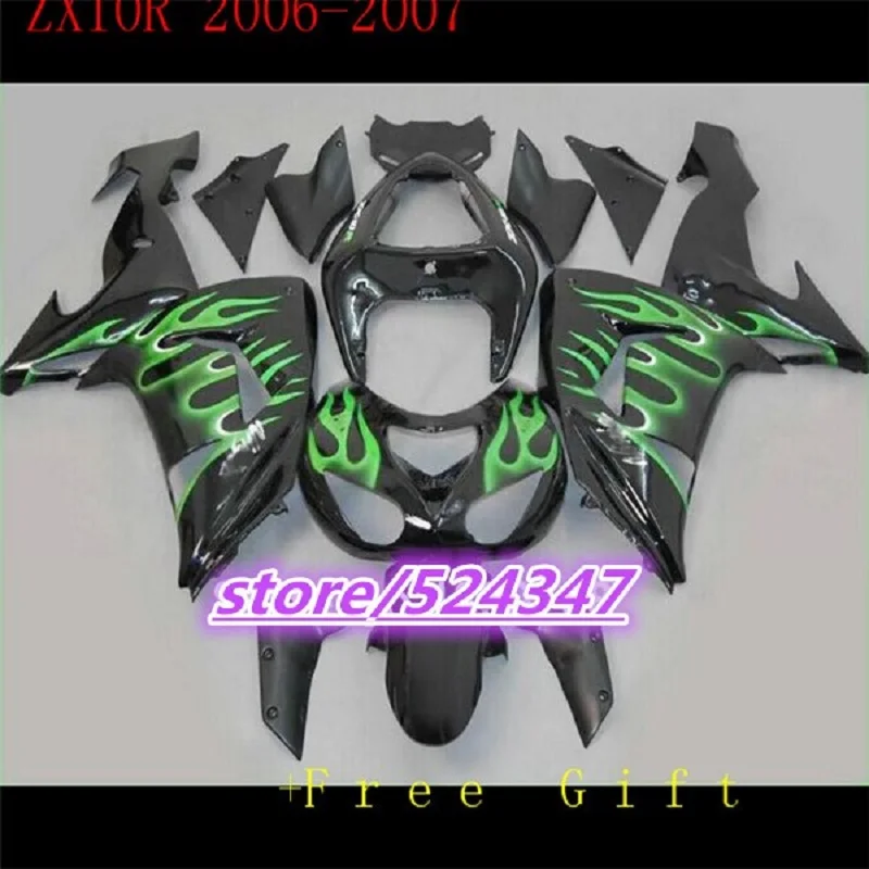 Motorcycle Fairing kit for KAWASAKI Ninja ZX10R 2006 2007 ZX10R 06 07 zx 10r 06 07 ABS Green black Fairings set flame
Motorcycle Fairing kit for KAWASAKI Ninja ZX10R 2006 2007 ZX10R 06 07 zx 10r 06 07 ABS Green black Fairings set flame