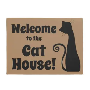 Cute Welcome to the Cat House Funny Doormat Cat Floor Entrance Rubber Rug Carpet Cats Welcome Kitty Mat for Front Door Anti-slip
Cute Welcome to the Cat House Funny Doormat Cat Floor Entrance Rubber Rug Carpet Cats Welcome Kitty Mat for Front Door Anti-slip