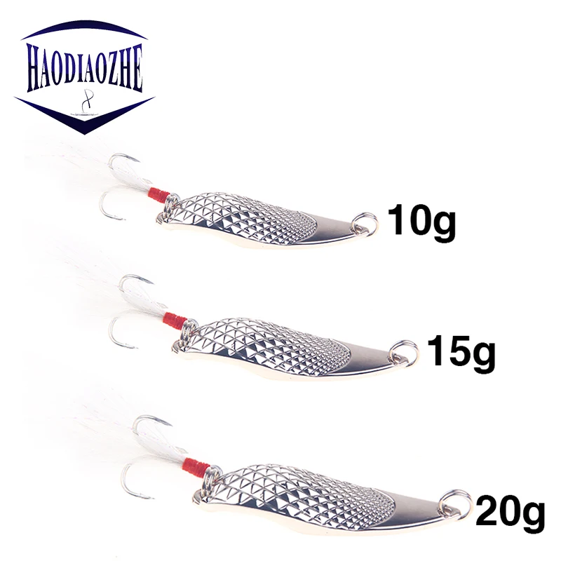 Metal Fishing Bait Silver/Gold 10g 15g 20g Spoon Bass Baits Feather Jig Hard Wobbler Noise Paillette Treble Hook Pesca Tools
Metal Fishing Bait Silver/Gold 10g 15g 20g Spoon Bass Baits Feather Jig Hard Wobbler Noise Paillette Treble Hook Pesca Tools