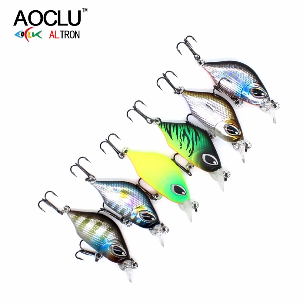 AOCLU wobblers 6 pcs/lot 6 Colors 4.5cm 3.0g Sinking Hard Bait VIB Minnow Crank Fishing lures 14# VMC hooks free shipping
AOCLU wobblers 6 pcs/lot 6 Colors 4.5cm 3.0g Sinking Hard Bait VIB Minnow Crank Fishing lures 14# VMC hooks free shipping