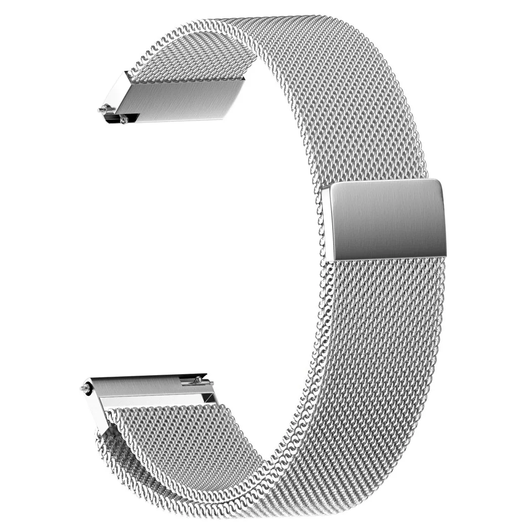 MJJKIO Allgemeines Schnellverschluss-Armband Milanese Magnetverschluss Edelstahl-Armband Ersatzarmband 16 mm 18 mm 20 mm 22 mm 24
