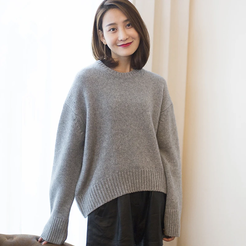 Women Sweater 2019 New Winter Fashion Women O-Neck Cashmere Sweater Warm Loose Sweater Knitted Pullovers Female Long Sleeve Tops
Women Sweater 2019 New Winter Fashion Women O-Neck Cashmere Sweater Warm Loose Sweater Knitted Pullovers Female Long Sleeve Tops