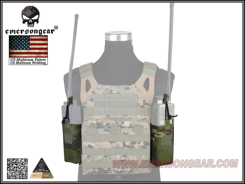 EMERSON MOLLE JPC MBITR Radio Pouch Set utility military double sub bag EM8333 Multicam Black
EMERSON MOLLE JPC MBITR Radio Pouch Set utility military double sub bag EM8333 Multicam Black