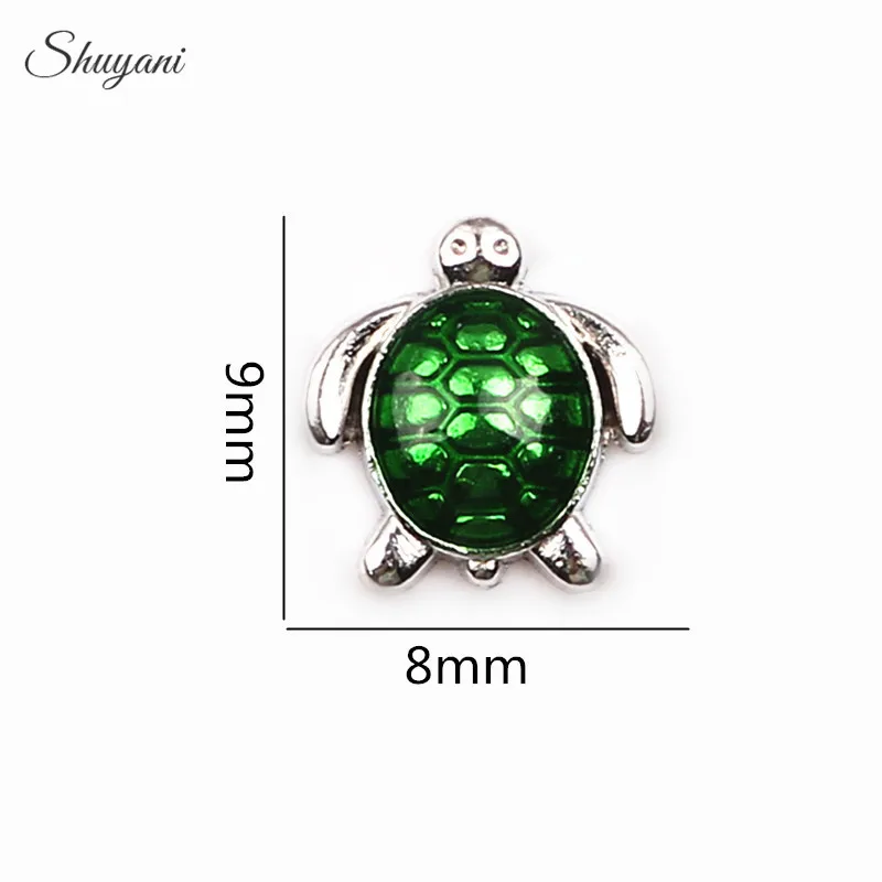 8*9mm Enamel Turtle Floating Locket Charms Silver Plated Animal Sea Turtle Charms for Glass Memory Locket DIY Accessories
8*9mm Enamel Turtle Floating Locket Charms Silver Plated Animal Sea Turtle Charms for Glass Memory Locket DIY Accessories