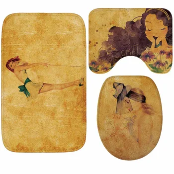 Classical Beauty Bathroom Mats and Toilet Cover Mats Thick Soft Absorbent Non-slip Bath Mat 3 Piece Bath Rug Set
Classical Beauty Bathroom Mats and Toilet Cover Mats Thick Soft Absorbent Non-slip Bath Mat 3 Piece Bath Rug Set