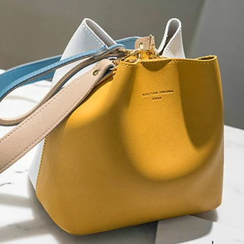 Brand Designe women leather PU bolsa Ladies Shoulder Bag Casual Messenger Contrast color Tote Bucket Bag Crossbody Bags B42-46
Brand Designe women leather PU bolsa Ladies Shoulder Bag Casual Messenger Contrast color Tote Bucket Bag Crossbody Bags B42-46