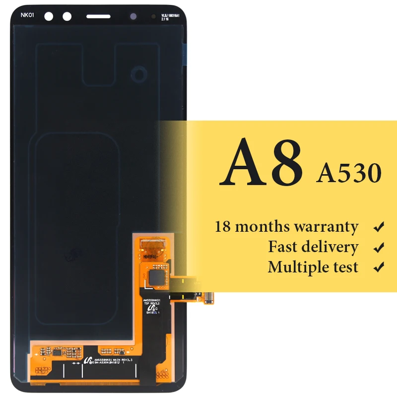 No dead pixel OEM quality For Samsung A8 2018 lcd screen digitizer for mobile phone A530 replacement display 5.6 inch lcd screen
No dead pixel OEM quality For Samsung A8 2018 lcd screen digitizer for mobile phone A530 replacement display 5.6 inch lcd screen