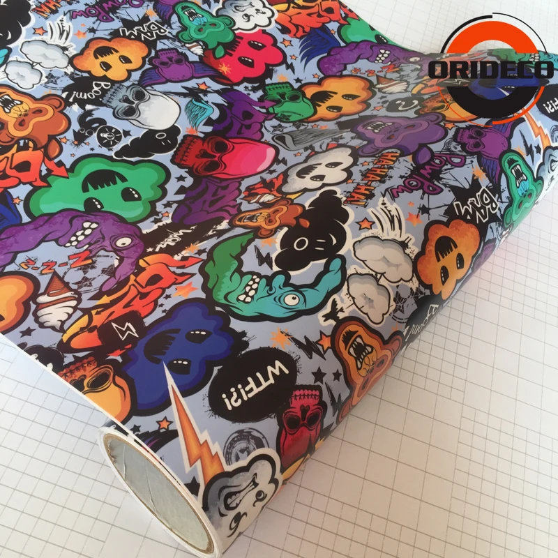 Cute cartoon skull sticker bomb vinyl sticker 2