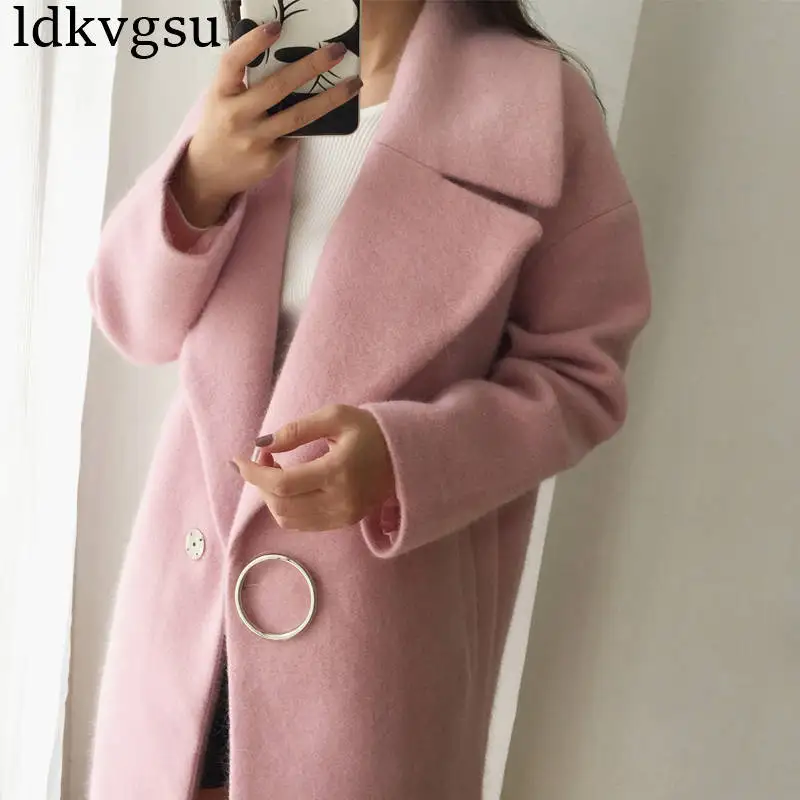 2019 White Wool Blend Coat Women Lapel Long Parka Winter Jacket Cocoon Style Elegant Woolen Coat Thicken Female Outerwear C3745
2019 White Wool Blend Coat Women Lapel Long Parka Winter Jacket Cocoon Style Elegant Woolen Coat Thicken Female Outerwear C3745