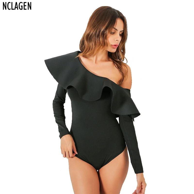 NCLAGEN 2018 Women Off Shoulder Autumn Bodysuit Sexy Club Bodies Long Sleeve Bodycon Ruffles White Black Romper Slim Playsuit
NCLAGEN 2018 Women Off Shoulder Autumn Bodysuit Sexy Club Bodies Long Sleeve Bodycon Ruffles White Black Romper Slim Playsuit