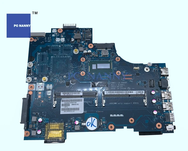 Материнская плата PCNANNY W6XCW 0W6XCW VBW11 для Dell Inspiron 5737 w/LA-9984P материнская ноутбука