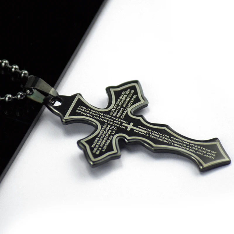 1pc Mix Style Movie Pendant Black Necklaces Titanium Steel Pendants Jewelry Scripture Cross Free Chain
1pc Mix Style Movie Pendant Black Necklaces Titanium Steel Pendants Jewelry Scripture Cross Free Chain