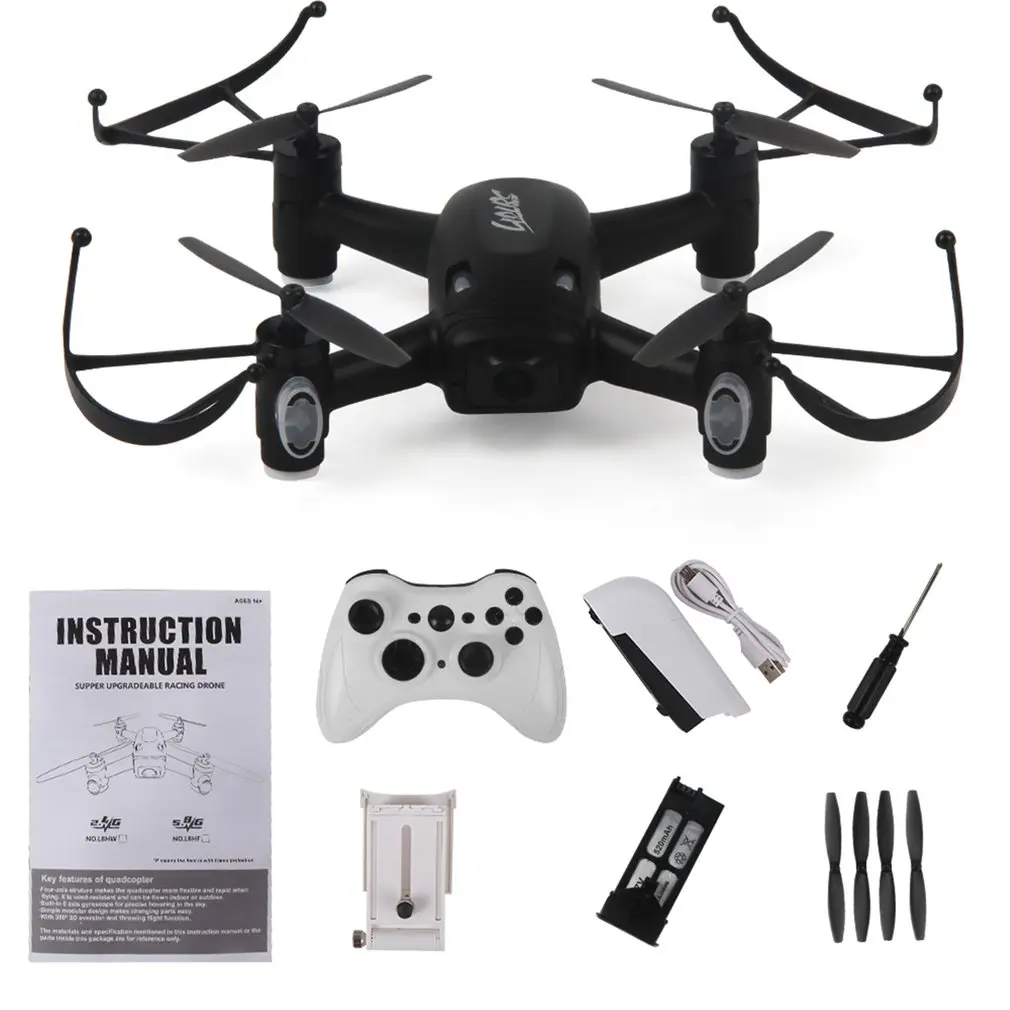 

L8HW Mini Selfie RC Quadcopter Drone with Wifi FPV Drone 720P Camera Altitude Hold Headless Mode 360 Flips Two Batteries RTF Toy