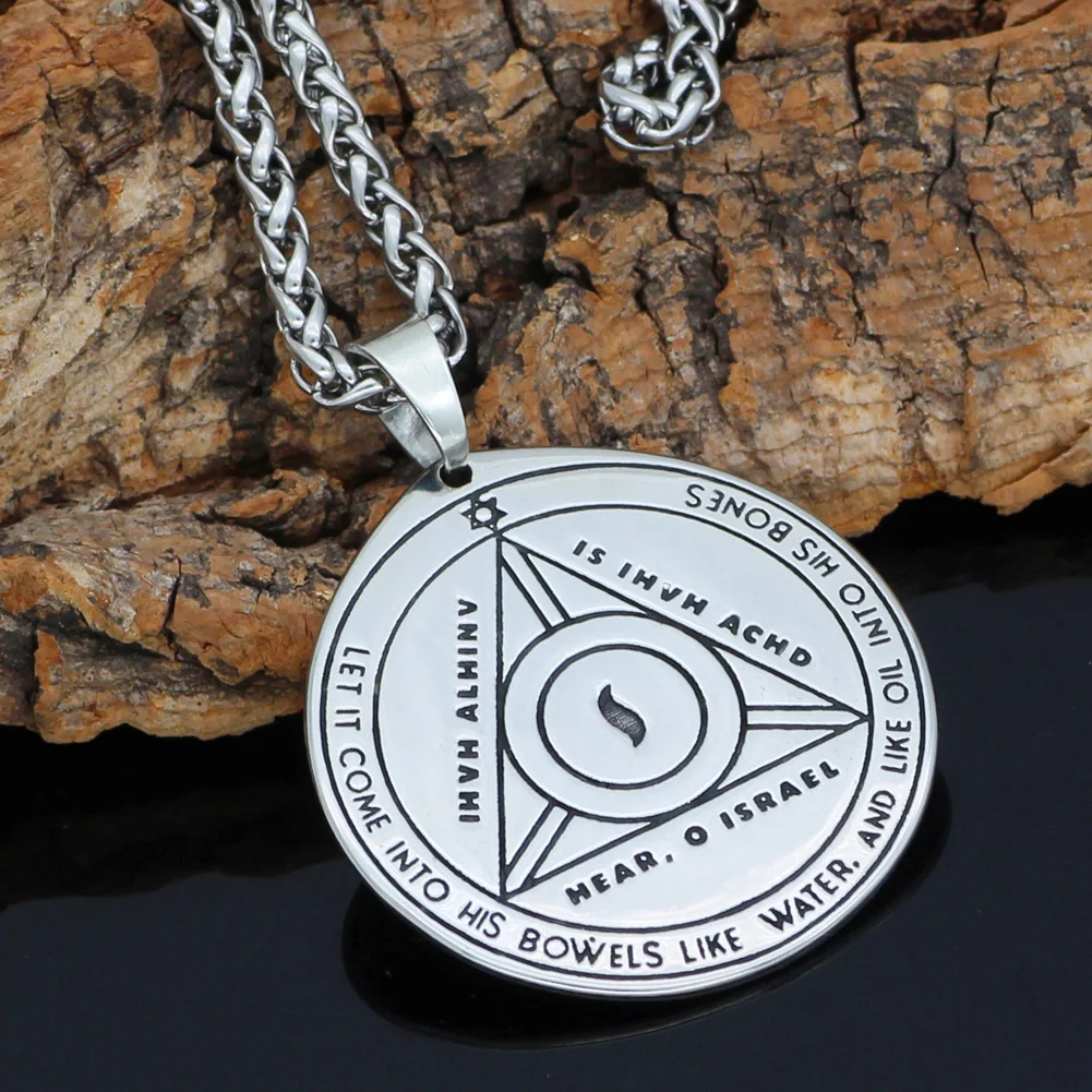 Talisman Pentacle of Solomon Seal Wiccan Pagan Hermetic Enochian Kabbalah Pendant necklace -Stainless steel
Talisman Pentacle of Solomon Seal Wiccan Pagan Hermetic Enochian Kabbalah Pendant necklace -Stainless steel