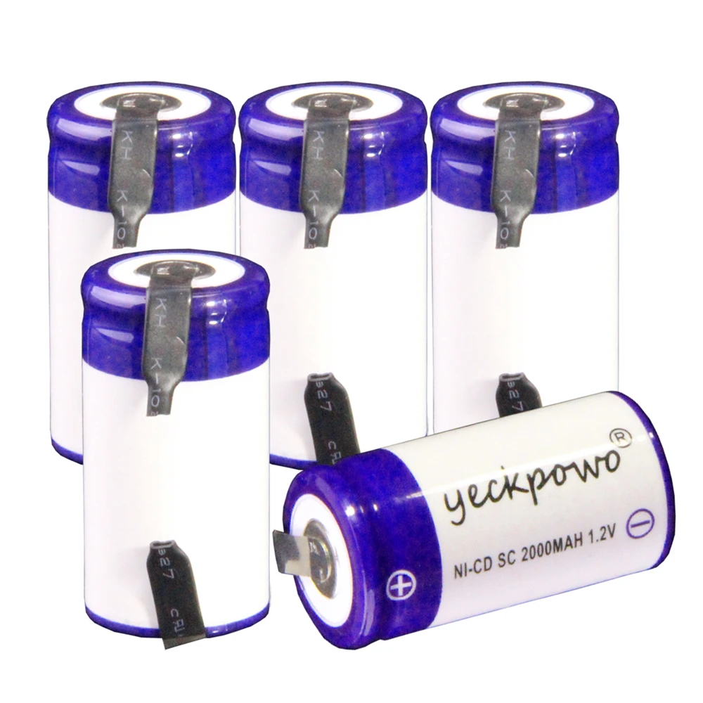 yeckpowo 5 pcs SC battery 2000mAh 1.2V NICD subc screwdriver electric drill batteries for Bosch Mikita Dewalt Hitachi B&D
yeckpowo 5 pcs SC battery 2000mAh 1.2V NICD subc screwdriver electric drill batteries for Bosch Mikita Dewalt Hitachi B&D