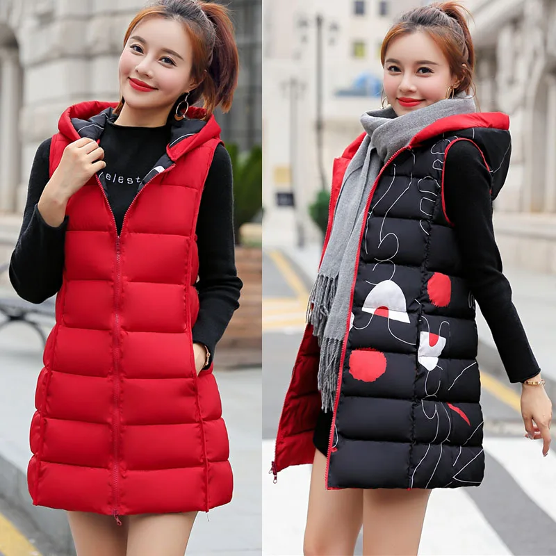 2018 Veste Femme Winter Jackets Women Thick Warm Hooded Coat Double sided Autumn Vest Women Plus Size Female Harajuku Waistcoat
2018 Veste Femme Winter Jackets Women Thick Warm Hooded Coat Double sided Autumn Vest Women Plus Size Female Harajuku Waistcoat