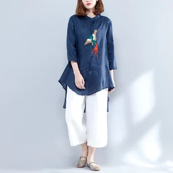 Johnature Solid Color Embroidery Shirts For Women Autumn Vintage Long Sleeve Loose 2020Fall Women New Irregular Blouses Tops
Johnature Solid Color Embroidery Shirts For Women Autumn Vintage Long Sleeve Loose 2020Fall Women New Irregular Blouses Tops