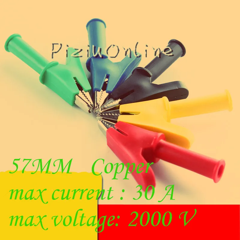 1PC YT147 Large current 30A 5colors Pure copper with case Alligator clip test clip with 4mm banana socket Free Shipping
1PC YT147 Large current 30A 5colors Pure copper with case Alligator clip test clip with 4mm banana socket Free Shipping