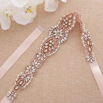 Handmade Crystal Flower Bridal Belt Rose Gold Rhinestones Belt Diamond Wedding Belt Sash For Wedding Prom Gown A184RG
Handmade Crystal Flower Bridal Belt Rose Gold Rhinestones Belt Diamond Wedding Belt Sash For Wedding Prom Gown A184RG