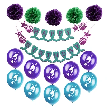 1Set Mermaid Balloon Banner Set Birthday Party Backdrop Decoration Supplies For Baby Shower Party With Paper Flower Ball
1Set Mermaid Balloon Banner Set Birthday Party Backdrop Decoration Supplies For Baby Shower Party With Paper Flower Ball