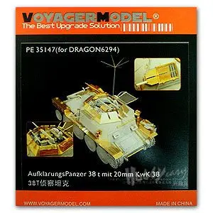 KNL HOBBY Voyager Model PE35147 38 (t) Reconnaissance chariot 2CM Kw.K.38 equipped with upgrade upgrade kit
KNL HOBBY Voyager Model PE35147 38 (t) Reconnaissance chariot 2CM Kw.K.38 equipped with upgrade upgrade kit