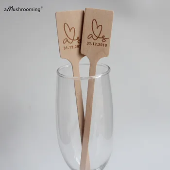 x100 Personalized Rectangle Stirrers with Initials and Date Engraved Monogram Disposable Wooden Stir Sticks
x100 Personalized Rectangle Stirrers with Initials and Date Engraved Monogram Disposable Wooden Stir Sticks