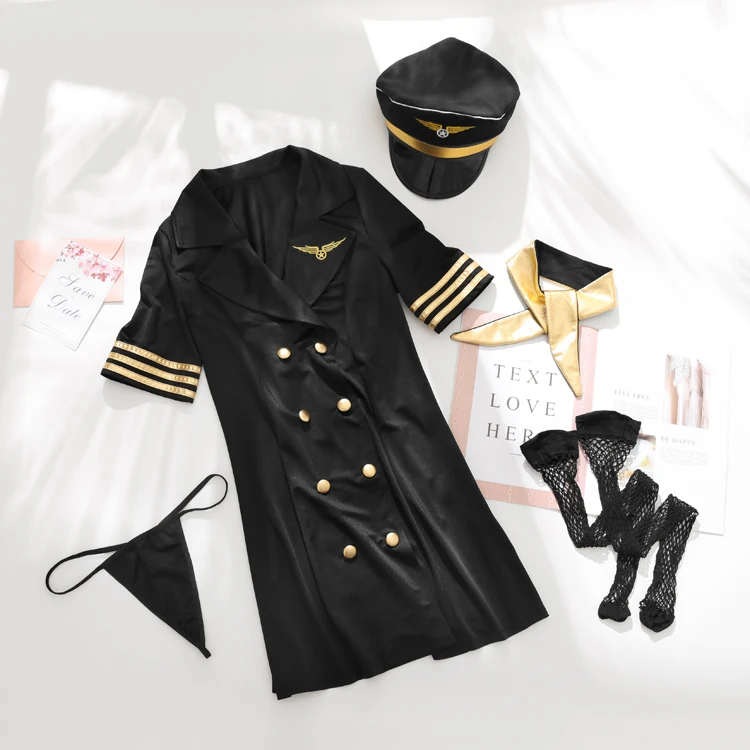Flight Attendant Role Play Dress Women Erotic Cosplay Uniform Costume Sexy Lingerie Porno airhostess Nightclub suit For Couple
Flight Attendant Role Play Dress Women Erotic Cosplay Uniform Costume Sexy Lingerie Porno airhostess Nightclub suit For Couple