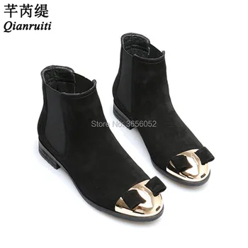 Qianruiti Low Block Heels Botas Femininas De Inverno Bowknot Warm Shoes Casual Metal Toe Slip On Winter Ankle Boots For Women
Qianruiti Low Block Heels Botas Femininas De Inverno Bowknot Warm Shoes Casual Metal Toe Slip On Winter Ankle Boots For Women
