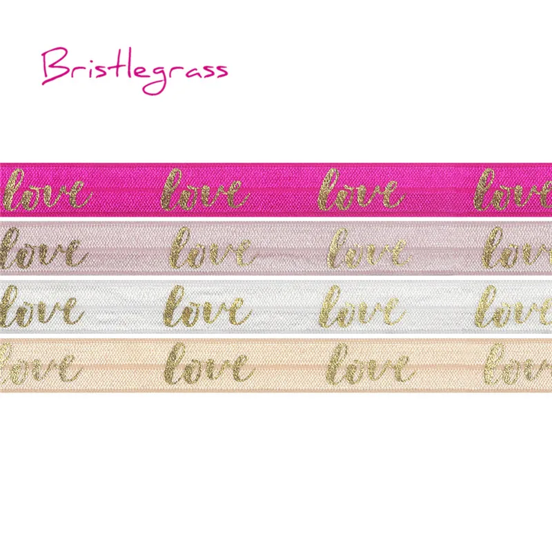 BRISTLEGRASS 5 Yard 5/8" 15mm Gold Love Foil Print Shiny Fold Over Elastic FOE Spandex Satin Band Headband Dress DIY Sewing Trim
BRISTLEGRASS 5 Yard 5/8" 15mm Gold Love Foil Print Shiny Fold Over Elastic FOE Spandex Satin Band Headband Dress DIY Sewing Trim