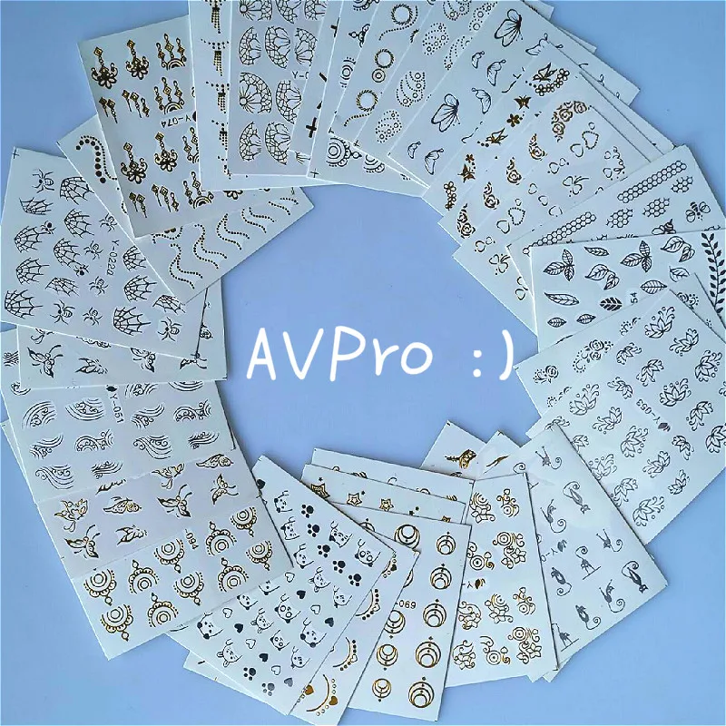 New 30Pcs Gold 3D DIY Nail Art Stickers Hollow Sliver Decals Mixed Designs Adhesive Flower Nail Tips Decorations Salon Accessory
New 30Pcs Gold 3D DIY Nail Art Stickers Hollow Sliver Decals Mixed Designs Adhesive Flower Nail Tips Decorations Salon Accessory