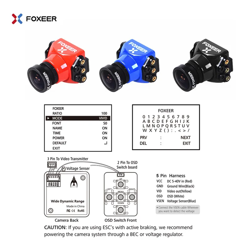 Foxeer Arrow Mini Pro 2.5mm 650TVL WDR FPV Camera Built-in OSD With Bracket PAL/NTSC For Eachine FPV Racing Drone upgrade
Foxeer Arrow Mini Pro 2.5mm 650TVL WDR FPV Camera Built-in OSD With Bracket PAL/NTSC For Eachine FPV Racing Drone upgrade