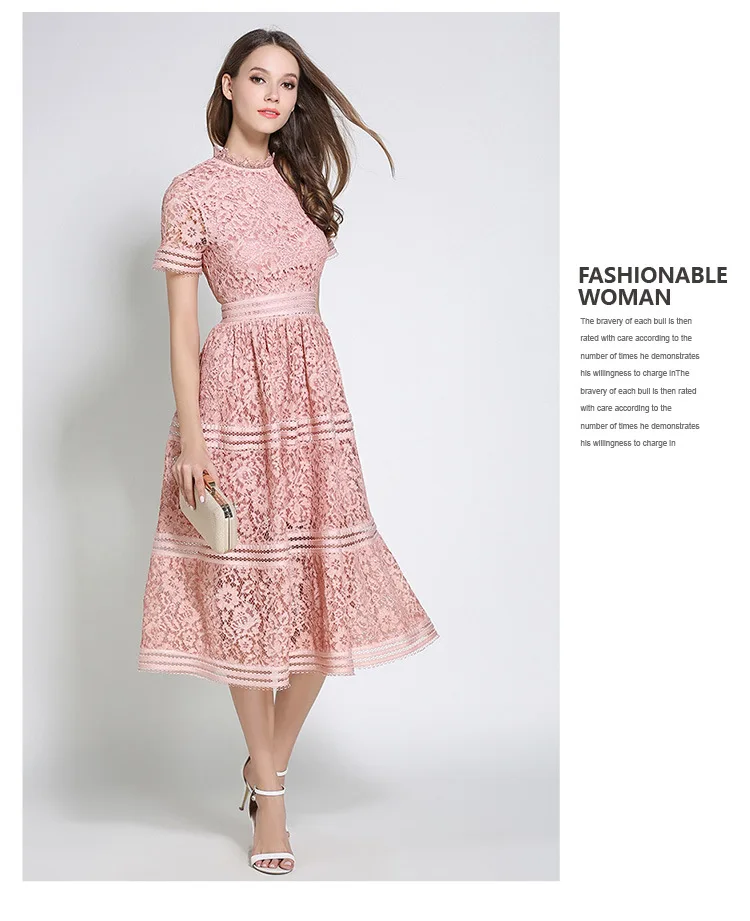 Hollow Out Casual Lace Dress (Us 0-10)