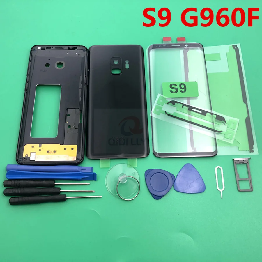 Original Full Body back cover + front Screen Glass lens + middle frame for samsung Galaxy S9 G960 G960F Replace all parts
Original Full Body back cover + front Screen Glass lens + middle frame for samsung Galaxy S9 G960 G960F Replace all parts
