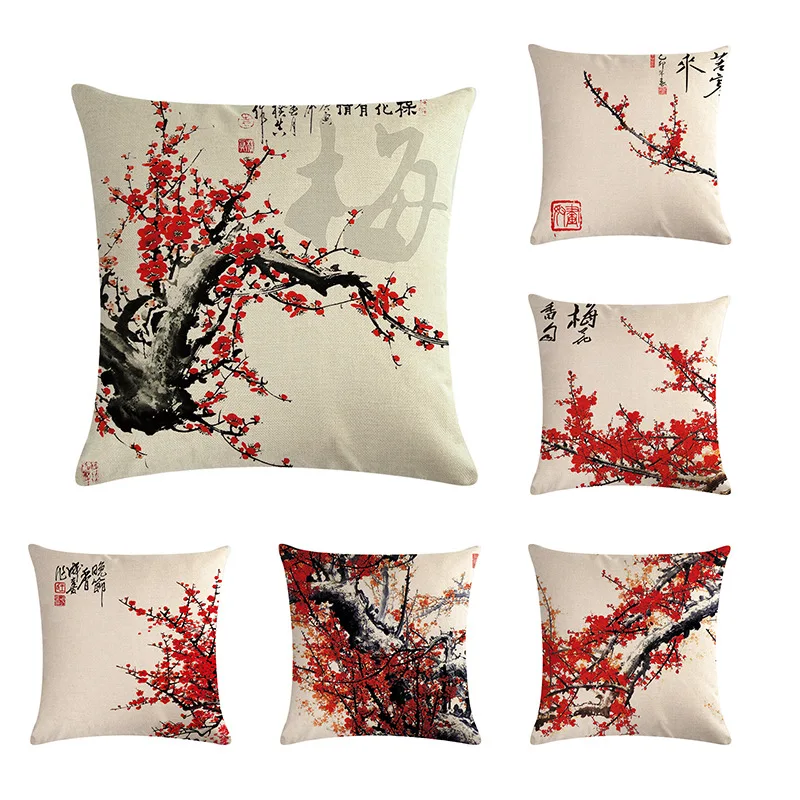 Decorative Plum blossom Cushion Cover Cotton Linen Throw Pillows Chinese style Home Decor Chair Pillow case for Sofa 45x45cm
Decorative Plum blossom Cushion Cover Cotton Linen Throw Pillows Chinese style Home Decor Chair Pillow case for Sofa 45x45cm