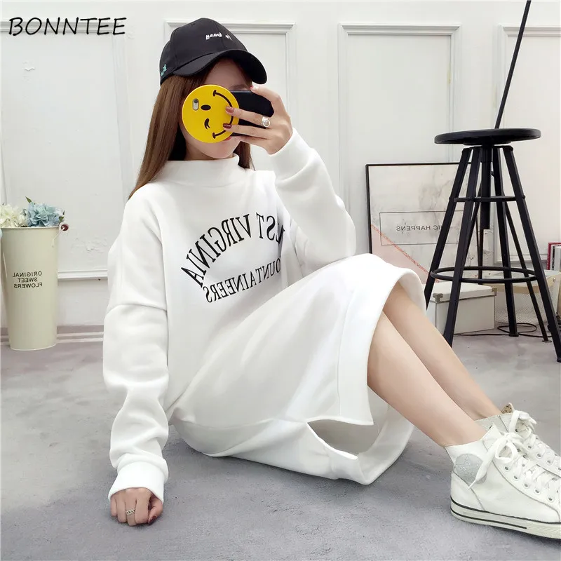 Hoodies Women Mid Calf Split Turtleneck Thicker Velvet Warm Printed Loose Harajuku Womens Long Korean Style Ulzzang Sweatshirts 
Hoodies Women Mid Calf Split Turtleneck Thicker Velvet Warm Printed Loose Harajuku Womens Long Korean Style Ulzzang Sweatshirts