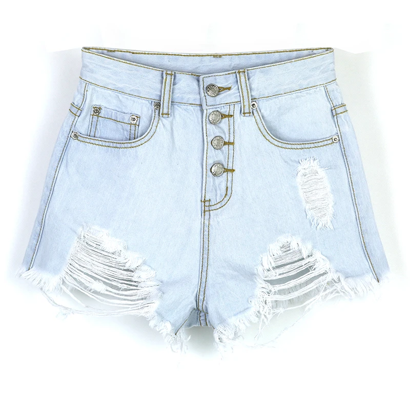 light blue high waisted shorts