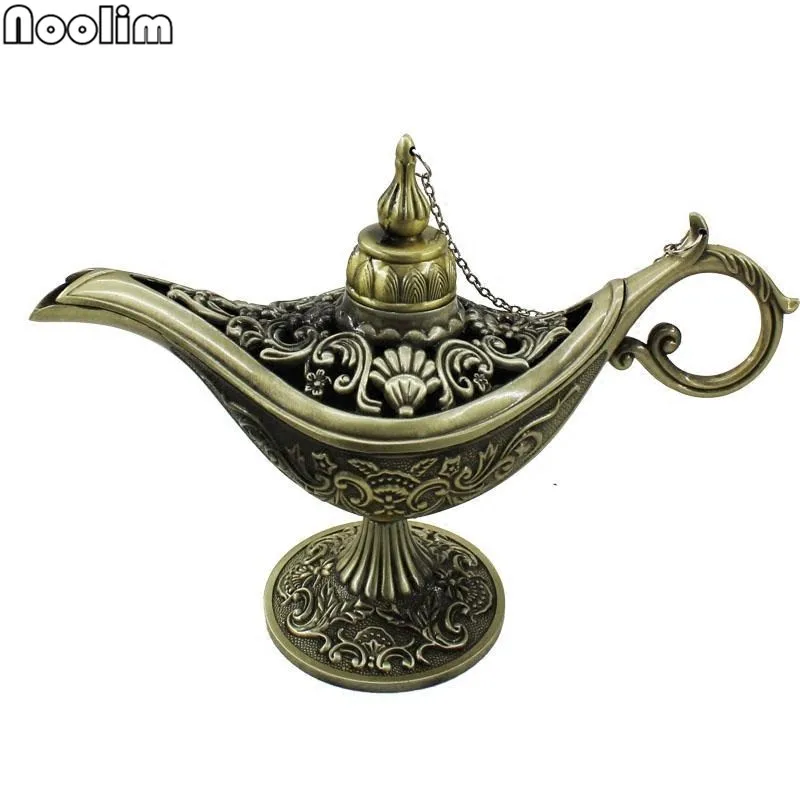 NOOLIM 12cm(4.7") Classic Rare Hollow Legend Aladdin Magic Genie Lamps Incense Burners Retro Wishing Oil Lamp Home Decor Gift
NOOLIM 12cm(4.7") Classic Rare Hollow Legend Aladdin Magic Genie Lamps Incense Burners Retro Wishing Oil Lamp Home Decor Gift
