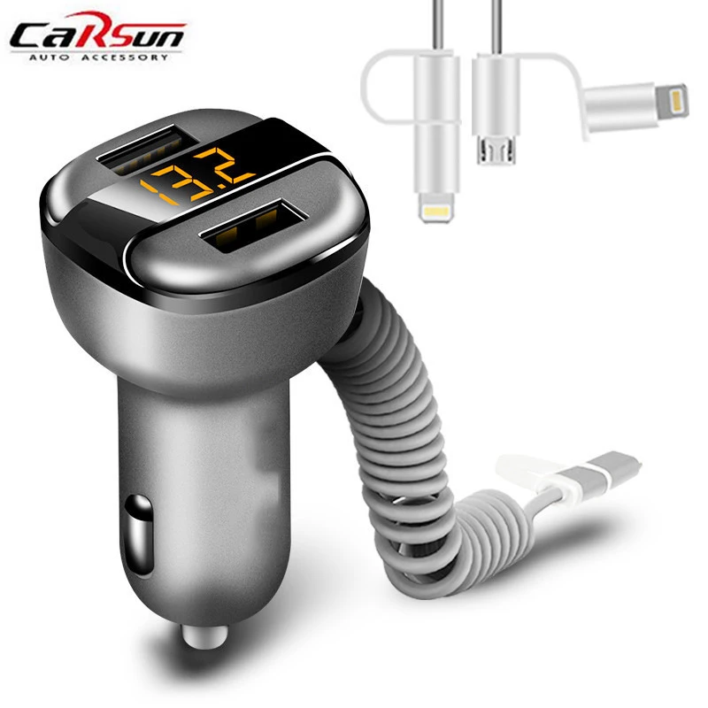 2016 New 12V-24V 3.4A Fast Charging Car Charger Dual USB Smart Car-Charger Adapter With Voltage/Current Digital LED Display
2016 New 12V-24V 3.4A Fast Charging Car Charger Dual USB Smart Car-Charger Adapter With Voltage/Current Digital LED Display