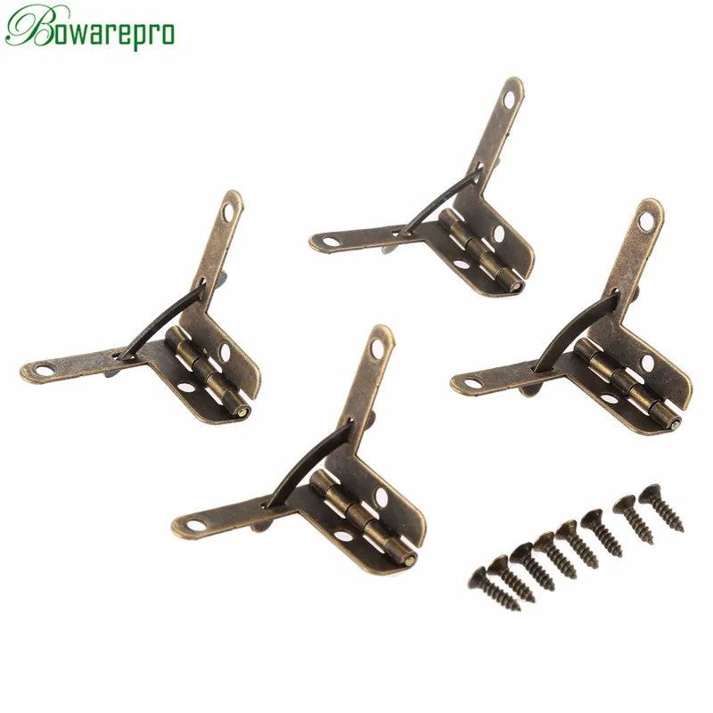 Bisagra De Resorte De Soporte De 90 Grados De 10 Piezas Para Caja De Joyer/ía Tapa De Puerta De Madera Bisagras De Bisagras Bisagras De Riel Lateral Bisagras De Caja De Cofre De Caja De Madera dorado